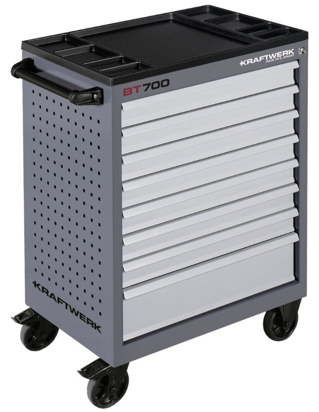 KRAFTWERK Werkstattwagen XL BT900 mit 7 Schubladen, PRO+HT, inkl. Werkzeug, 278-teilig