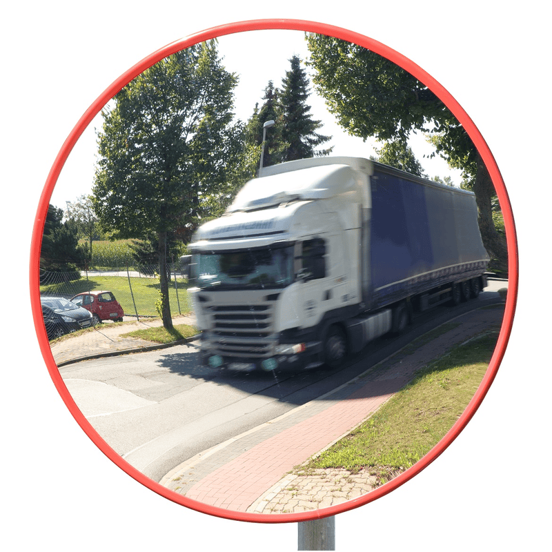 Miroir routier TM-I avec cadre rouge