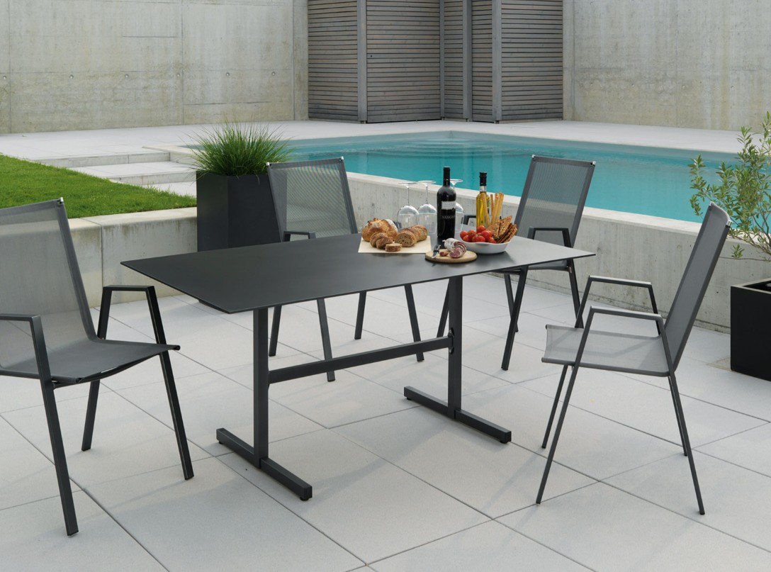 Schaffner Table de jardin BASEL, piètement en acier galvanisé, différents modèles disponibles