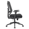 Chaise de bureau Orion II avec accoudoirs, dossier rembourré, noir