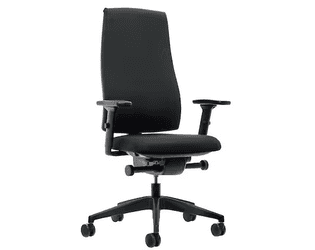 Chaise de bureau Interstuhl avec accoudoirs, mécanisme synchrone, noire, réglable en hauteur