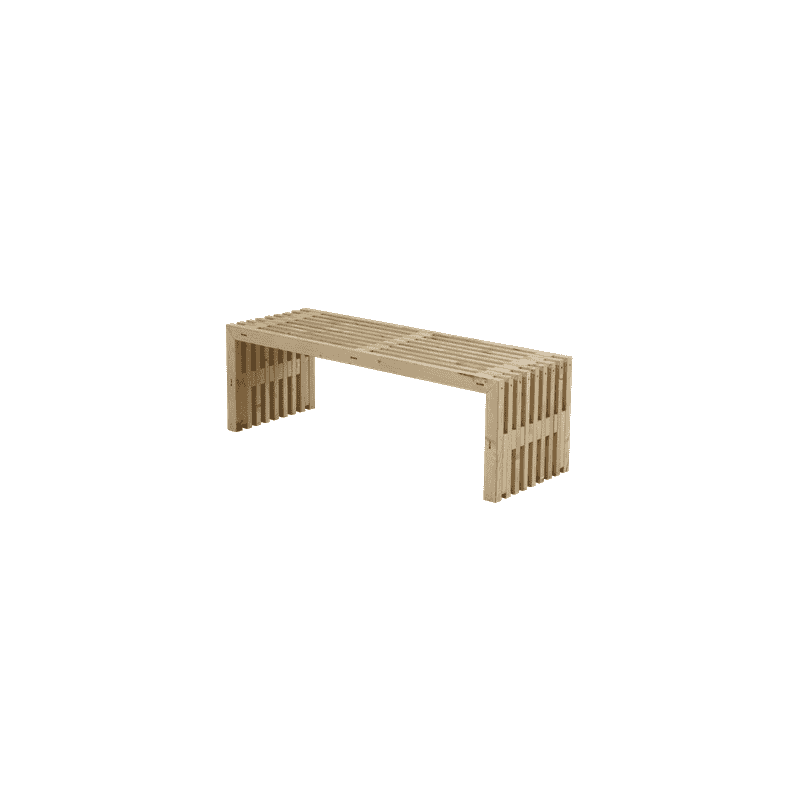 Banc rustique, deux couleurs, deux longueurs, avec ou sans étagère