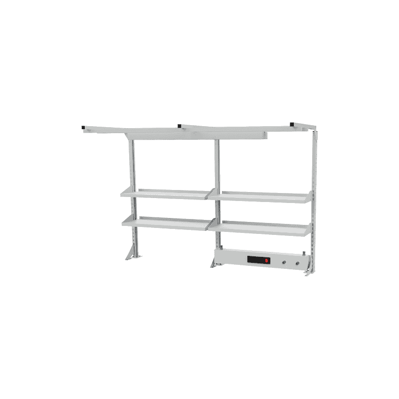 Bedrunka+Hirth Multi-Wand-Aufbau mit Fachboden und Druckluftanschluss, 2000 x 1250 mm, zwei Ausführungen